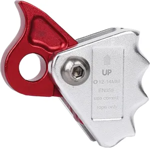 Rope Grab 15 Kn, Ascender Riser Adjuster in Aluminium Alloy for 12-14 Mm Rope, Fall Arrestor for Rock Climbing, Safety Clip for Rescue, Mountaineering, Tree Arborist