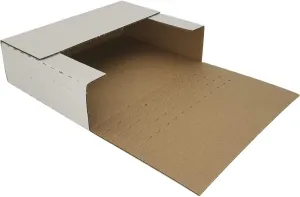 ROTCH 300 Pack 7.5x5.5x2'' Corrugated Easy-Fold Mailers, Small Cardboard Boxes in Versatile Height, White (EZ752-300)