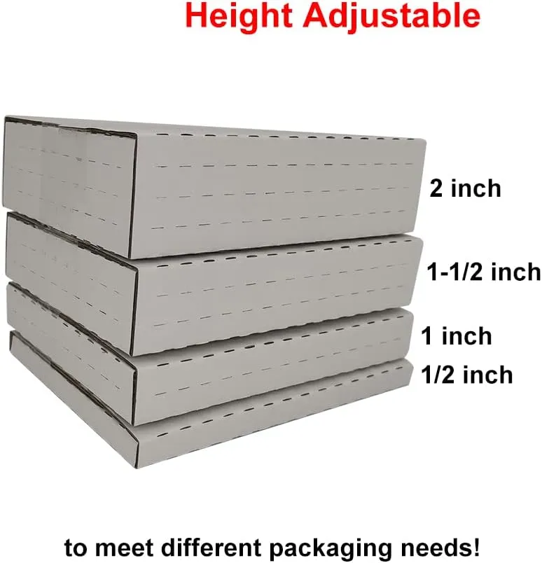 ROTCH 300 Pack 7.5x5.5x2'' Corrugated Easy-Fold Mailers, Small Cardboard Boxes in Versatile Height, White (EZ752-300)