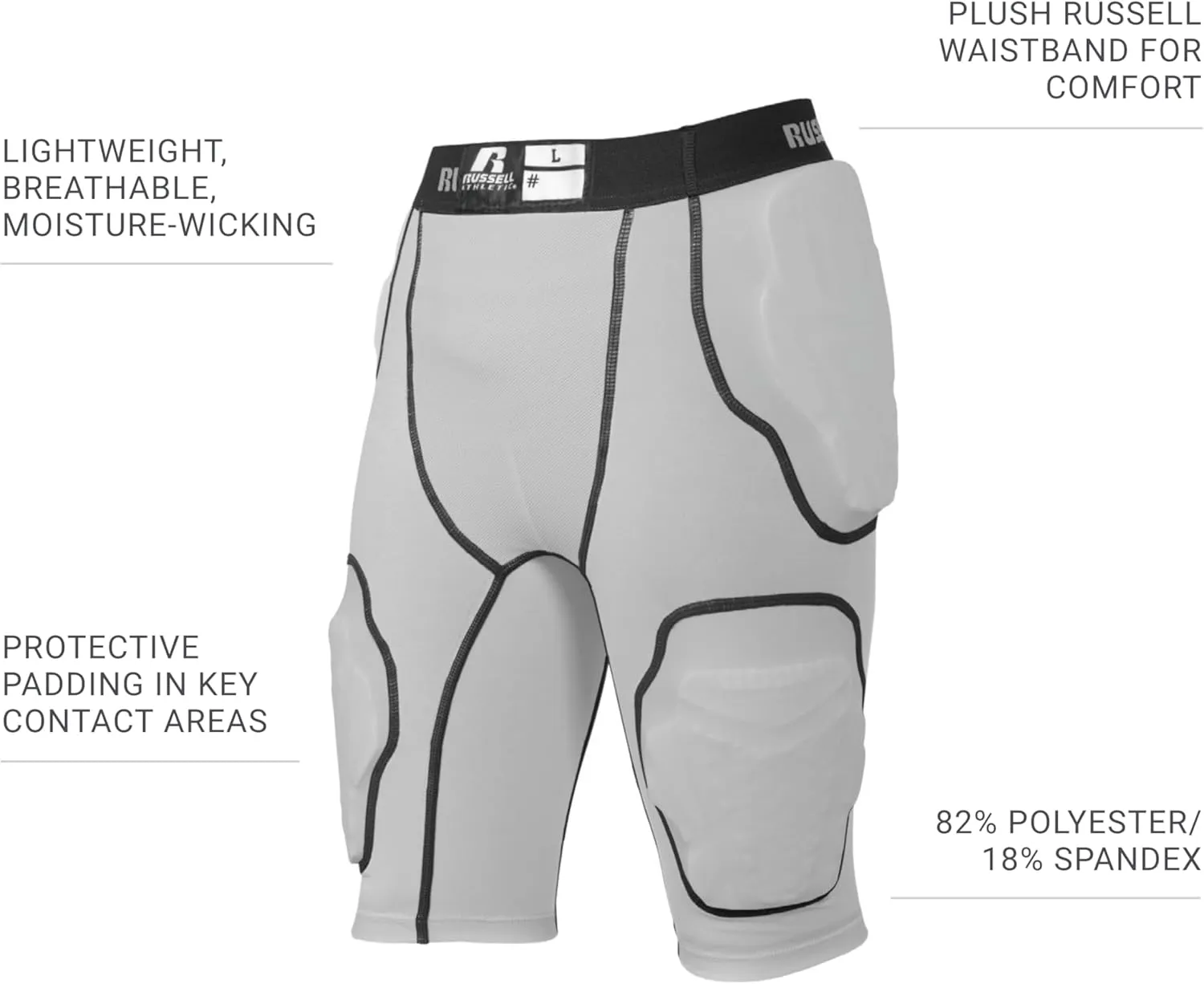 Russell Athletic Men's 5-Pocket Integrated Girdle