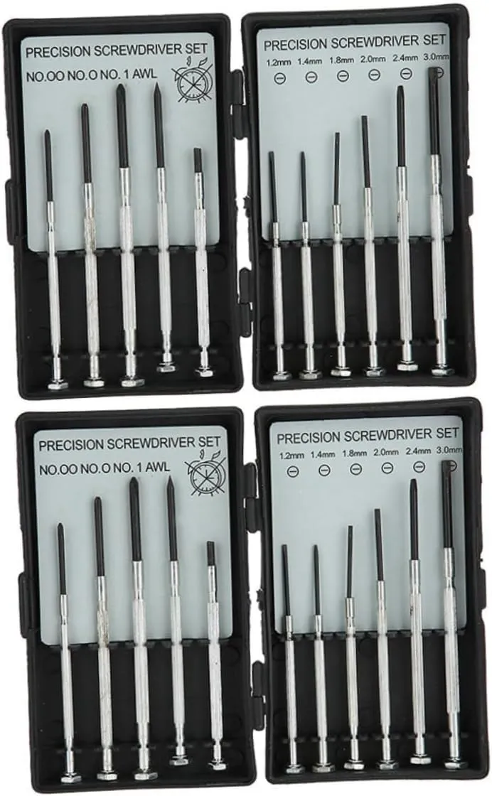 SAFIGLE 2sets Mini Precision Screwdriver of Professional Watch Repair Tools Small Screwdrivers for Eyeglasses Electronics and Jewelry Repair Convenient and Portable Design