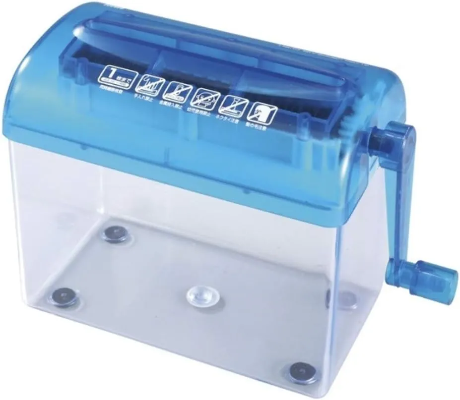 Sanwa Supply PSD-12 Hand Shredder (A4 Vertical Folding Compatible, Straight Cut/Capacity 1.5 L)/Number of Cut Sheets 1