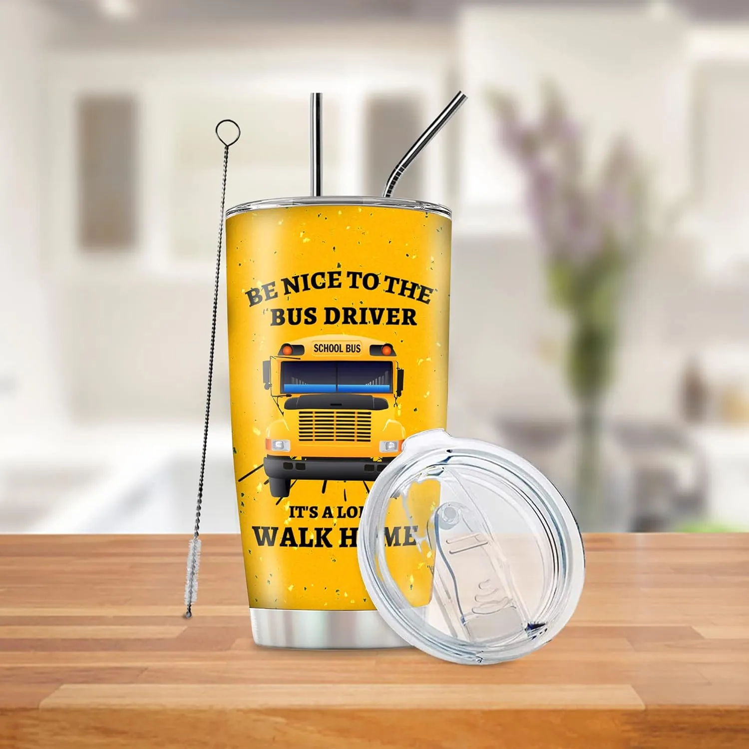 School Bus Driver Gifts, Bus Driver Gifts, 20 Oz School Bus Driver Tumbler, School Bus Cups, Back to School Bus Driver Thank You Appreciation Gifts, Bus Driver Birthday Retirement Christmas Gifts Mug