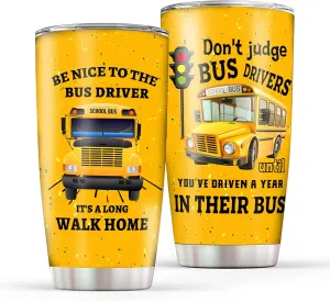 School Bus Driver Gifts, Bus Driver Gifts, 20 Oz School Bus Driver Tumbler, School Bus Cups, Back to School Bus Driver Thank You Appreciation Gifts, Bus Driver Birthday Retirement Christmas Gifts Mug