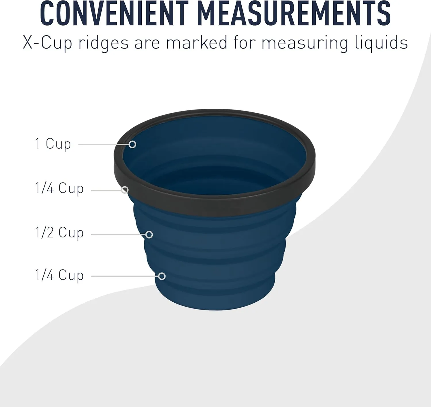 Sea to Summit X-Series Collapsible Silicone Camping Drinkware, Cup (8.3 fl oz), Royal Blue