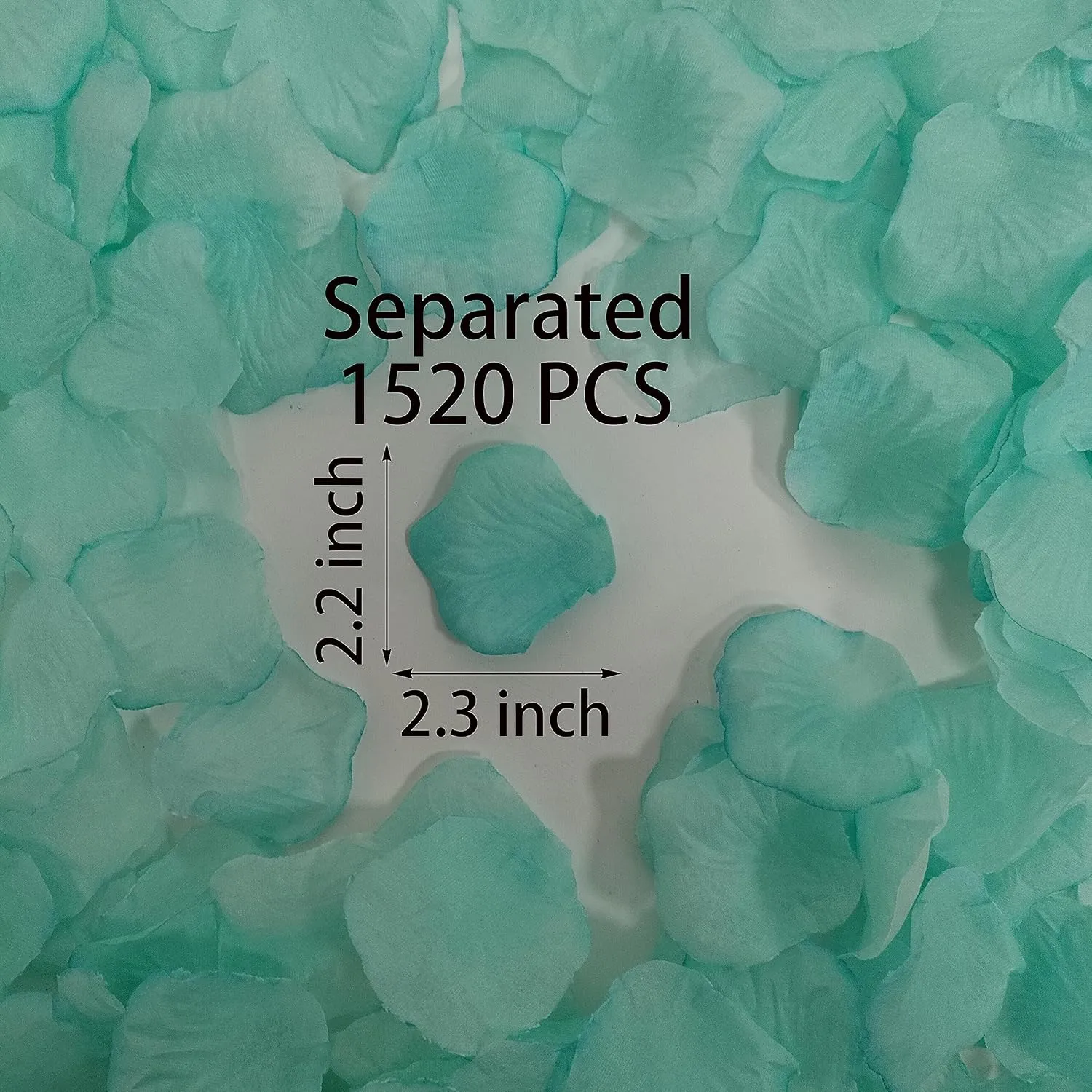 Separated Blue Silk Rose Petals,1520 Pcs Blue Rose Petals for Romantic Night for Him,Blue Flower Petals,Faux Rose Petals ,Artificial Fake Silk Rose Flower Petals for Wedding Decorations(tiffany,2.3'')