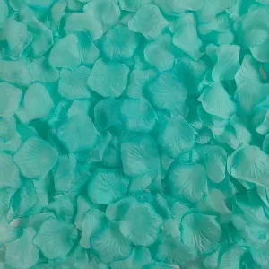 Separated Blue Silk Rose Petals,1520 Pcs Blue Rose Petals for Romantic Night for Him,Blue Flower Petals,Faux Rose Petals ,Artificial Fake Silk Rose Flower Petals for Wedding Decorations(tiffany,2.3'')