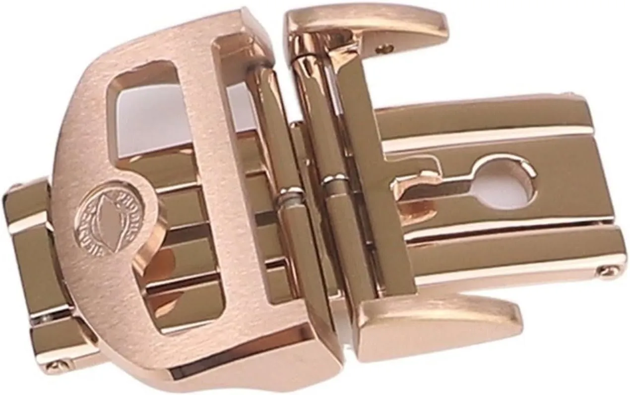 SERDAS 18mm solid Stainless Steel Butterfly Buckle For IWC IW323101 Big Pilot Watchband Strap Silver Clasp folding buckle
