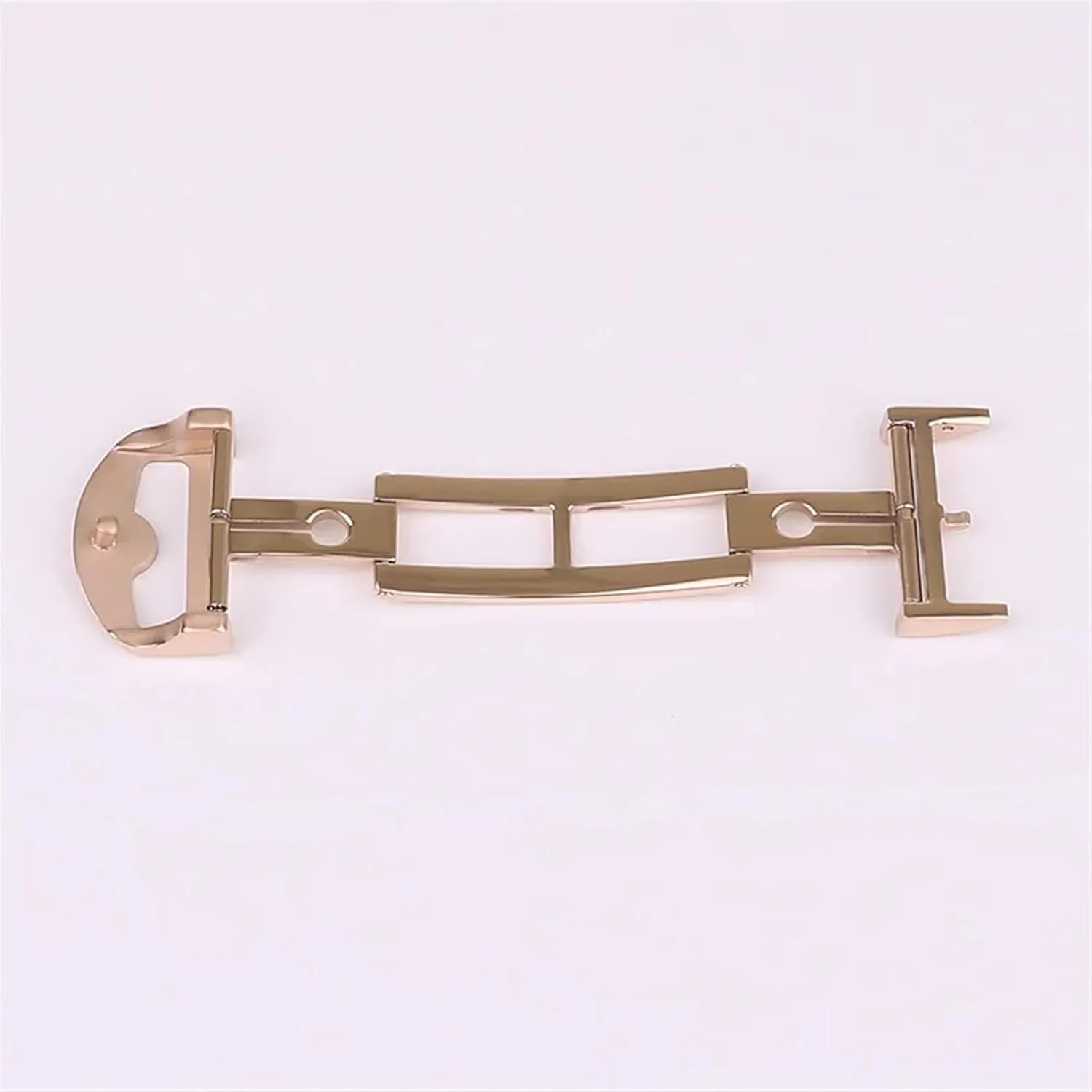 SERDAS 18mm solid Stainless Steel Butterfly Buckle For IWC IW323101 Big Pilot Watchband Strap Silver Clasp folding buckle