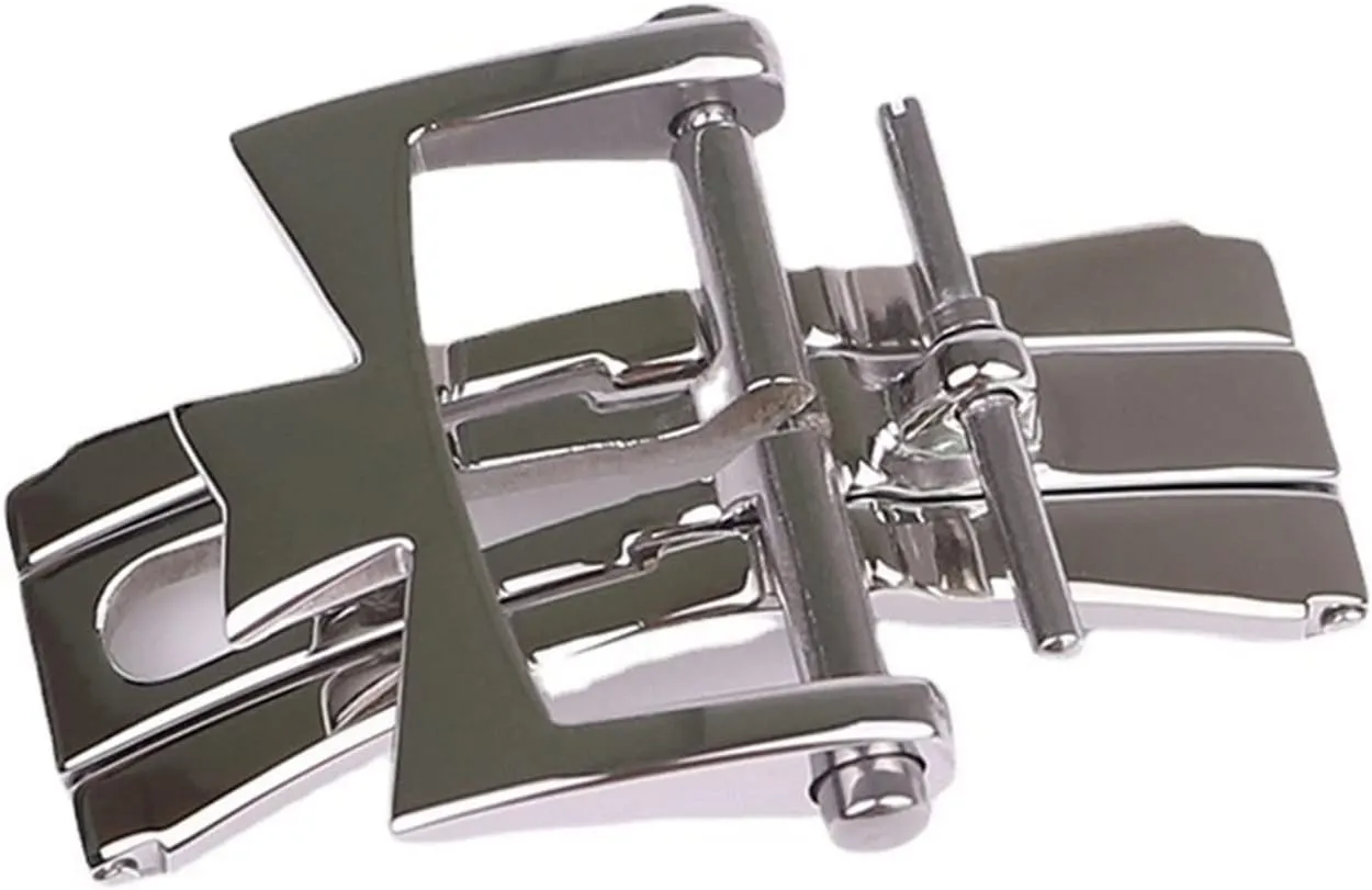 SERDAS For Vacheron Constantin Watch Accessories Leather Strap Buckle 316L Stainless Steel Folding Double Press Butterfly Buckle 18mm