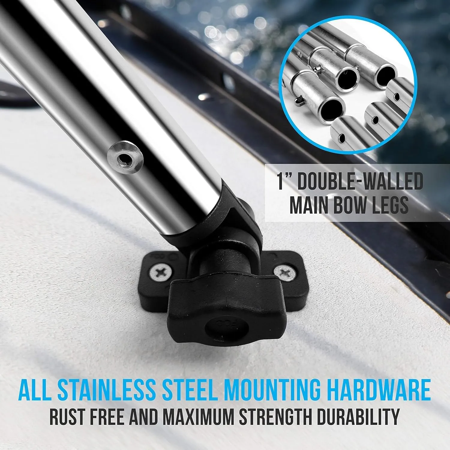 SereneLife Waterproof Boat Bimini Top Cover