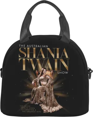 Shania Music Twain Men Women Lunch Bag Insulated Reusable Handheld Crossbody Portable Lunch Box Adult Lunch Box Suitable For Office Work Travel