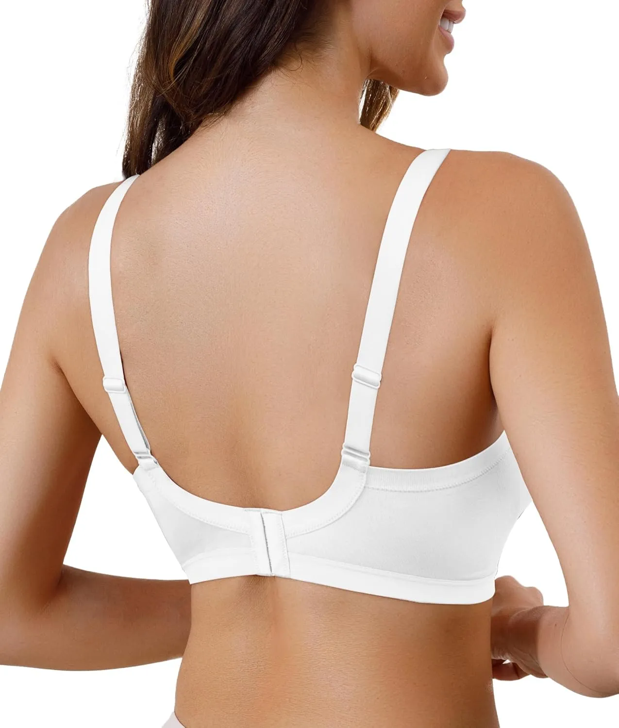SHAPERX Women's Wireless Seamless Bra No Dig Comfort Lightly Lined Full Coverage Bralette for Daily Wear