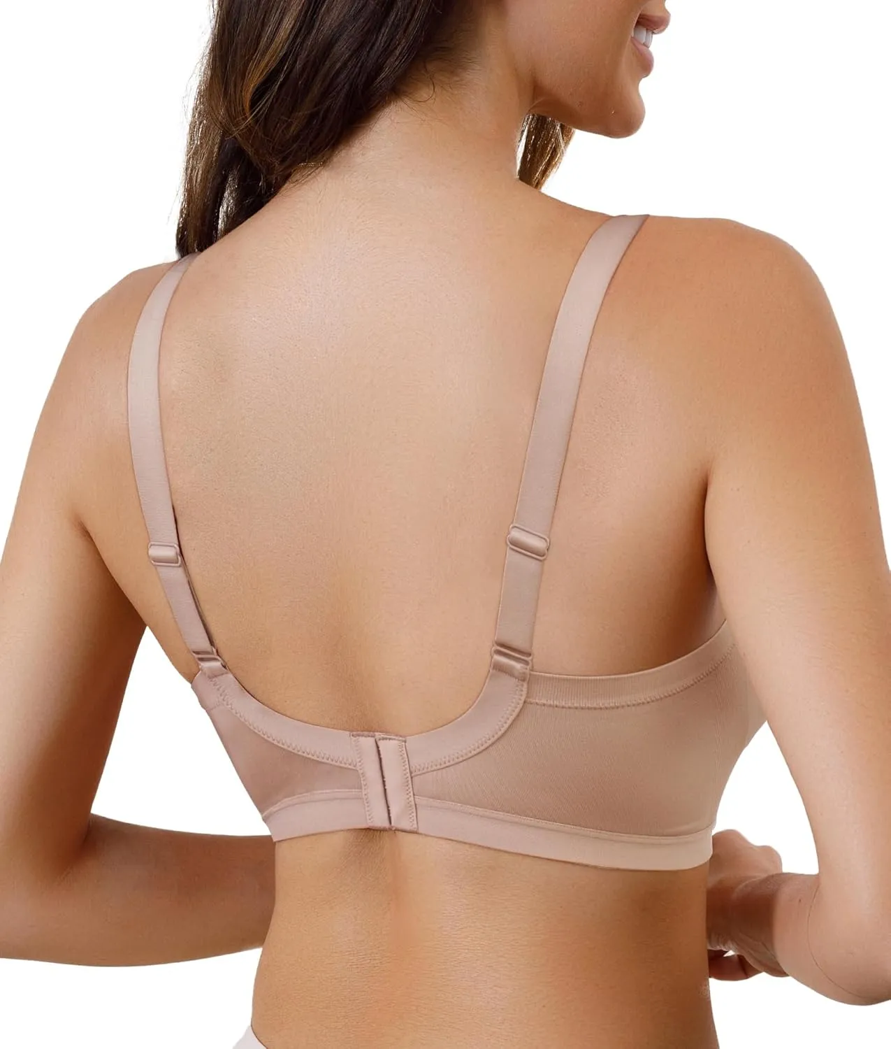 SHAPERX Women's Wireless Seamless Bra No Dig Comfort Lightly Lined Full Coverage Bralette for Daily Wear