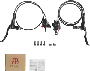 Shiman0 MT200 MTB Hydraulic Disc Brakes Set Left Front 800mm Right Rear 1550mm Mountain Bike Hydraulic Brake Mountain Bike Bicycle Disc Brake 2 Piston