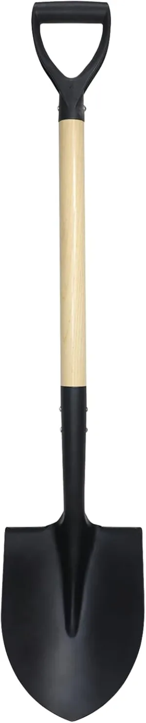 Shovel for Digging,Round Shovel, Garden Tool with D-Handle, 41 Inches in Overall Length, Wooden Handel Garden Shovel,Beach Shovel, Car Snow Shovel