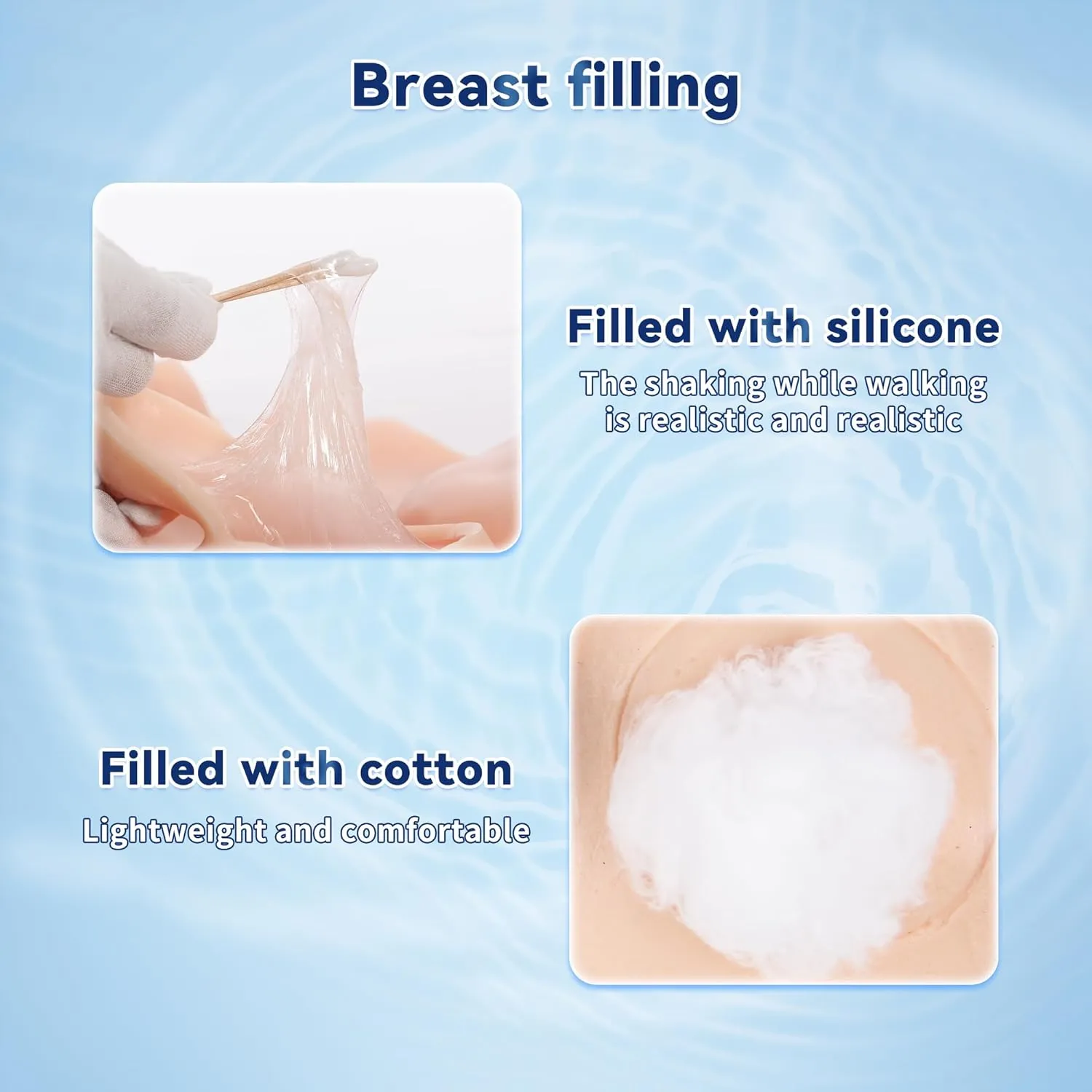 Silicone Breastplate Fake Boobs B-G Cup Round Collar Realistic Breast Forms for Crossdressers Transgender Drag Queen