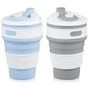 Silicone Collapsible Travel Cups 2 Pack.