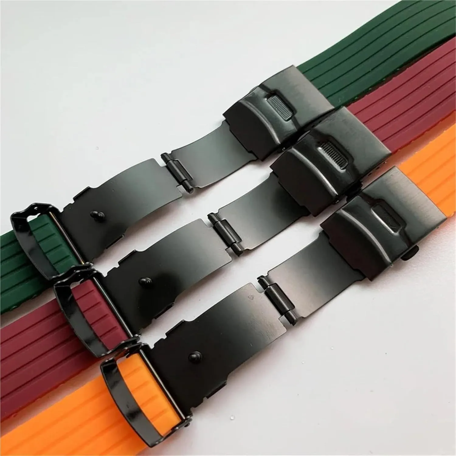 Silicone Men's Fashion Sports Watch Strap 20mm 22mm Universal Bracelet Replacement Watchband Accessories