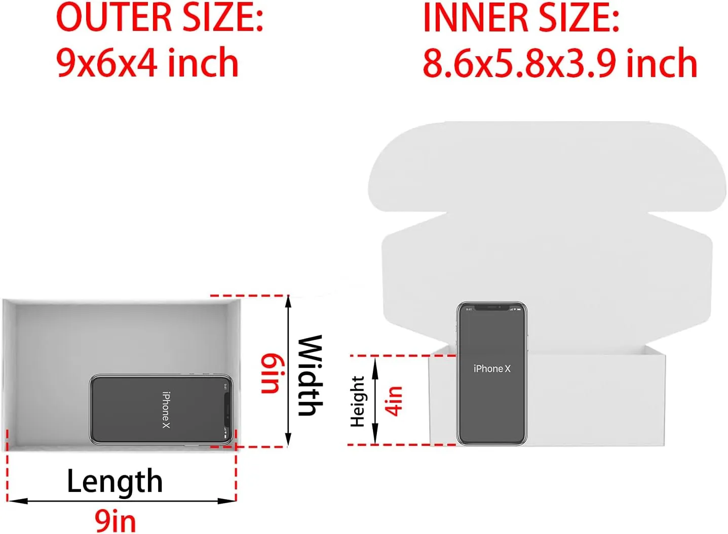 Small Black Shipping Boxes for Small Business Pack of 25-9x6x4 inches Cardboard Corrugated Mailer Boxes for Shipping Packaging Craft Gifts Giving Products