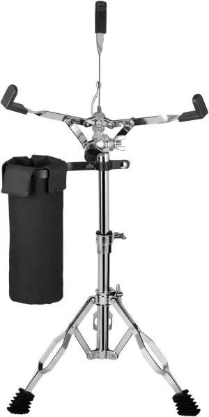 Snare Stand, Double Braced Lightweight (5lb) - with Stick Holder (Nylon Drumstick Bag)