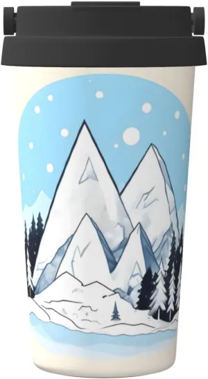 Snow-capped mountains Printed coffee cup - 24-hour constant temperature, lightweight travel sports water cup