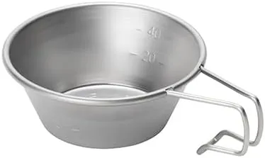 Snow Peak E-167 Tableware, 65th Anniversary Mini Shera Cup, For Camping, Measuring Cup, Stainless Steel