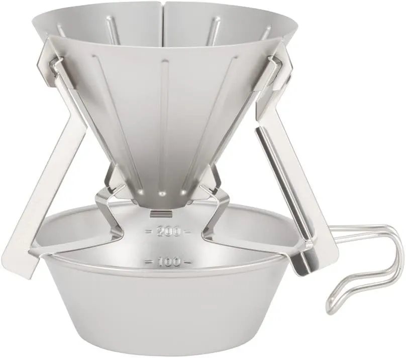 Snow Peak Field Barista Collapsible Coffee Dripper, Stainless Steel, CS-117