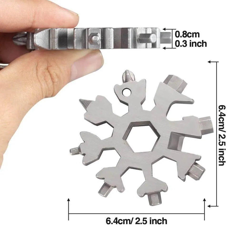 Snowflake Multi-Tool - 18-in-1 Camping Survival Hand Tool