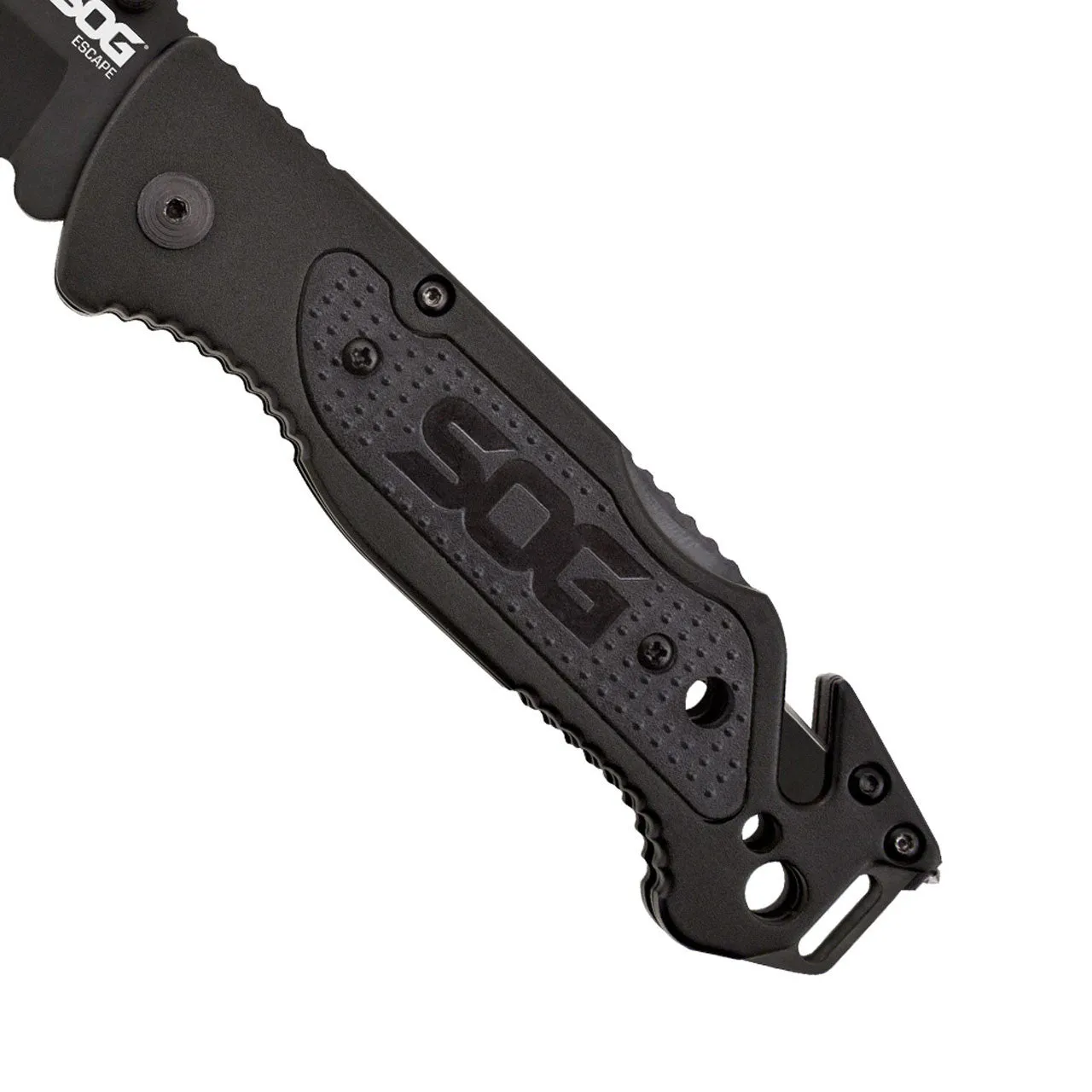 SOG Escape Bead Blast Knife and Rescue Tool Black