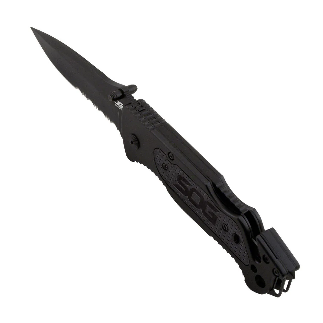 SOG Escape Bead Blast Knife and Rescue Tool Black