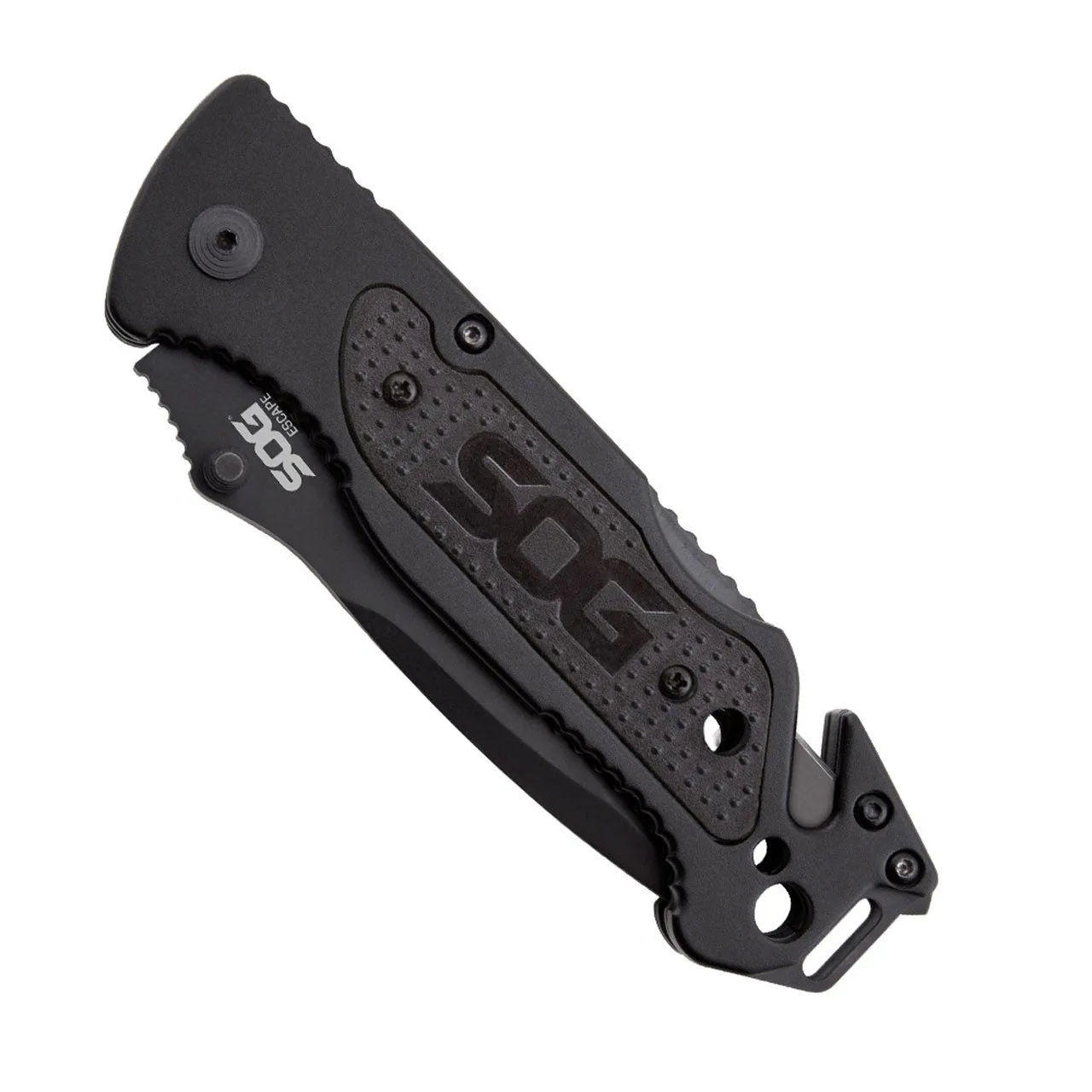 SOG Escape Bead Blast Knife and Rescue Tool Black