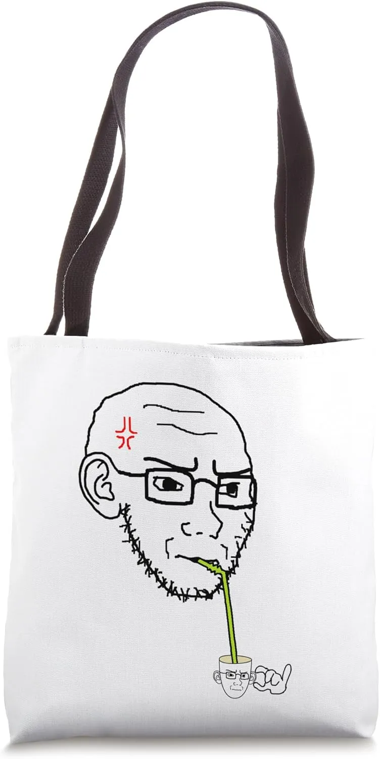 Soyjak Soy Wojak Soyboy Funny Meme Cup Incomprehensible Tote Bag