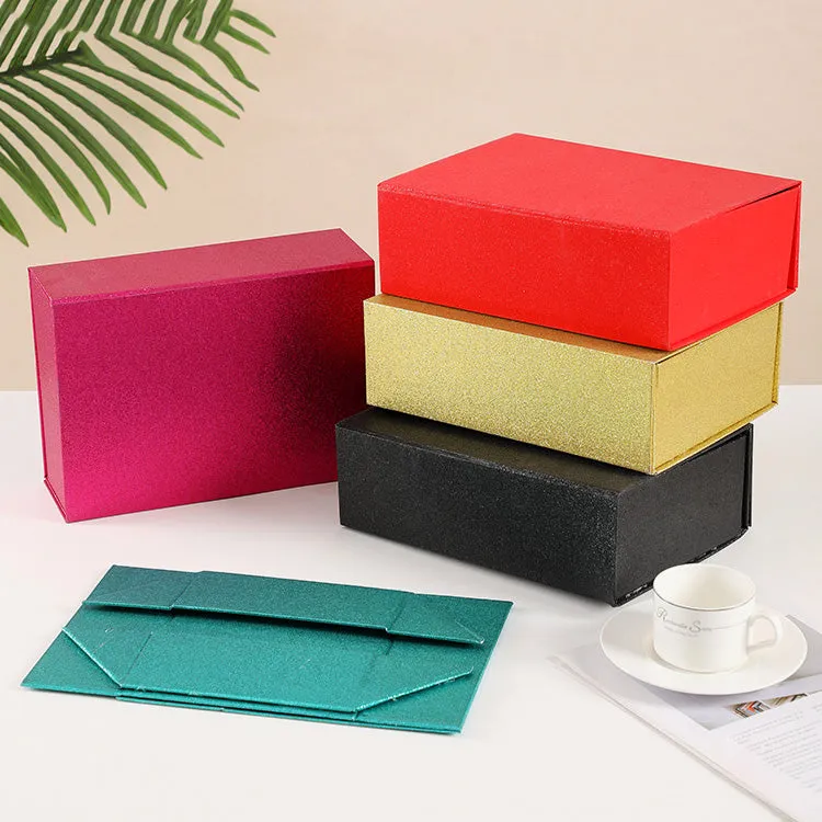 Sparkling Foldable Magnetic Packaging Boxes For Gift
