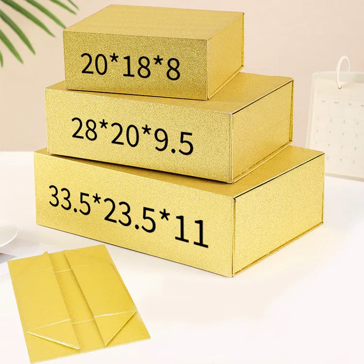 Sparkling Foldable Magnetic Packaging Boxes For Gift
