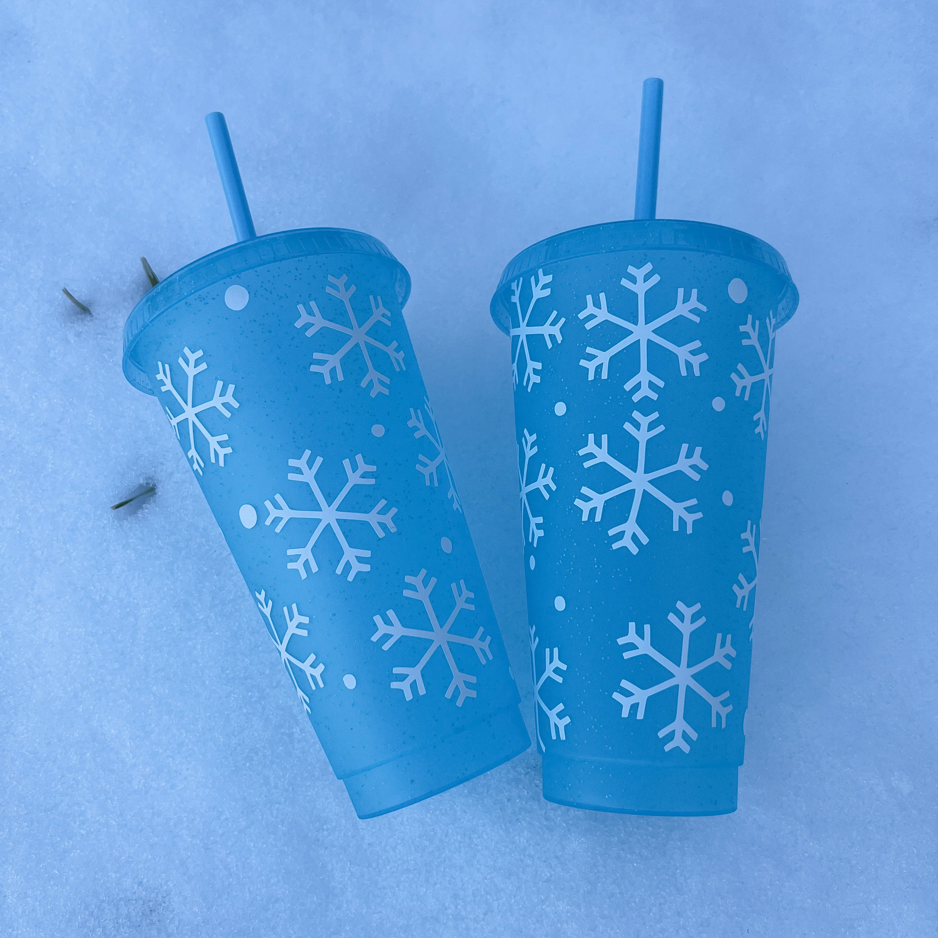 Sparkly Snowflake - 24 Oz Cold Cup