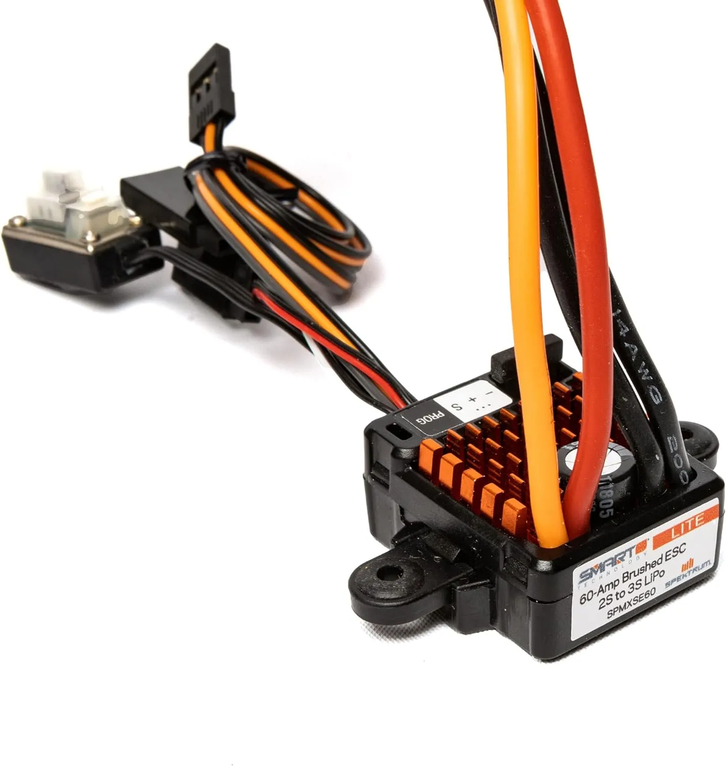 Spektrum Firma 60A Lite Brushed Smart ESC, 2S-3S: IC3, SPMXSE60