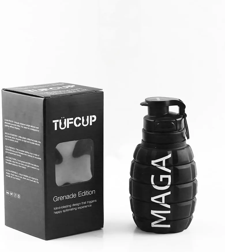 Spit Cup Spittoon for Chewing, Portable Reusable Spit Dipping Cup with Lid, Collapsible Spill Resistant Leak Proof Silicone Body Travel Spitter