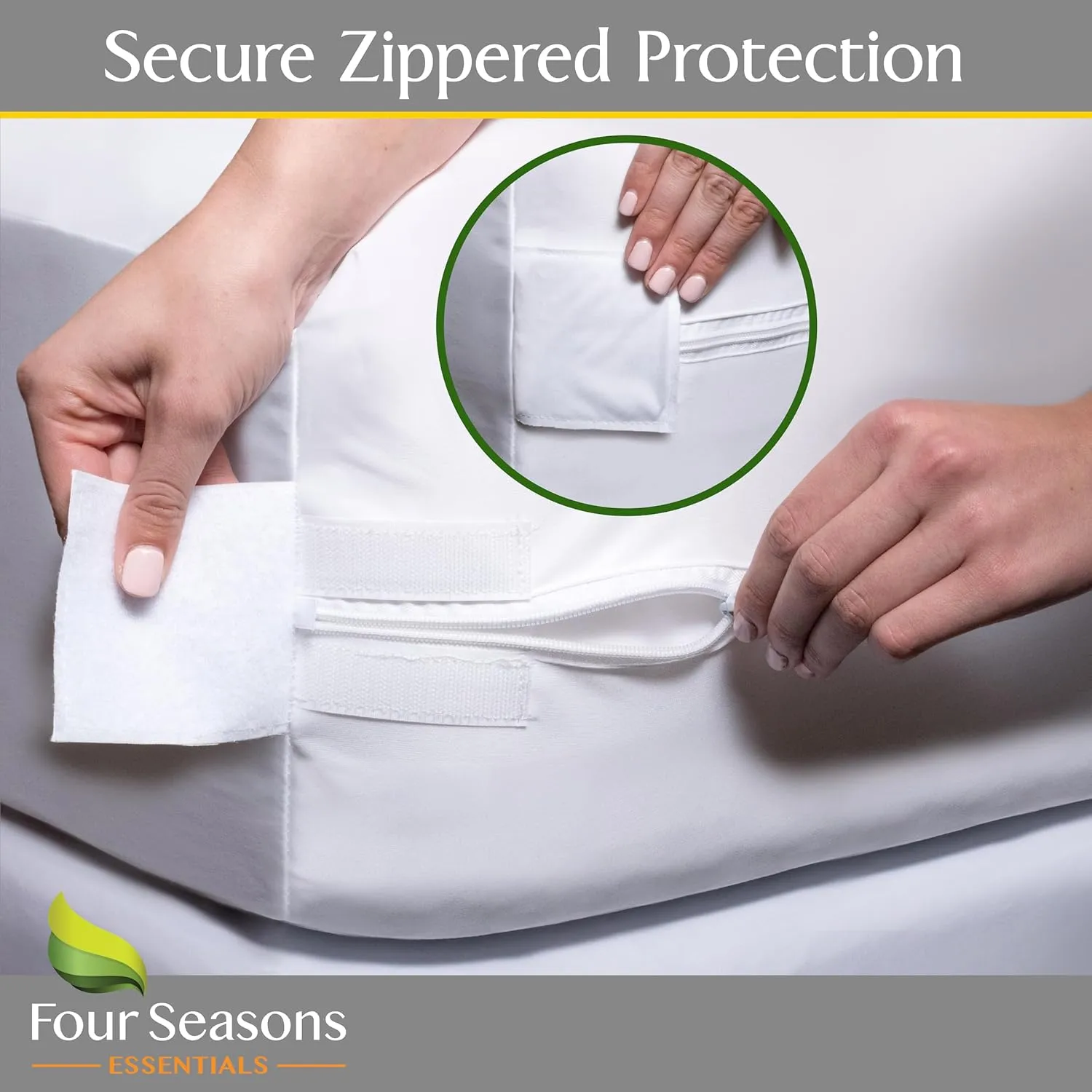 Split King Mattress Encasement 39" x 80" (2PCs Twin XL) - Waterproof Zippered Protector Hypoallergenic Premium Quality Deep Pocket Cover for Adjustable Beds and Split Mattresses (16"-20" Depth)