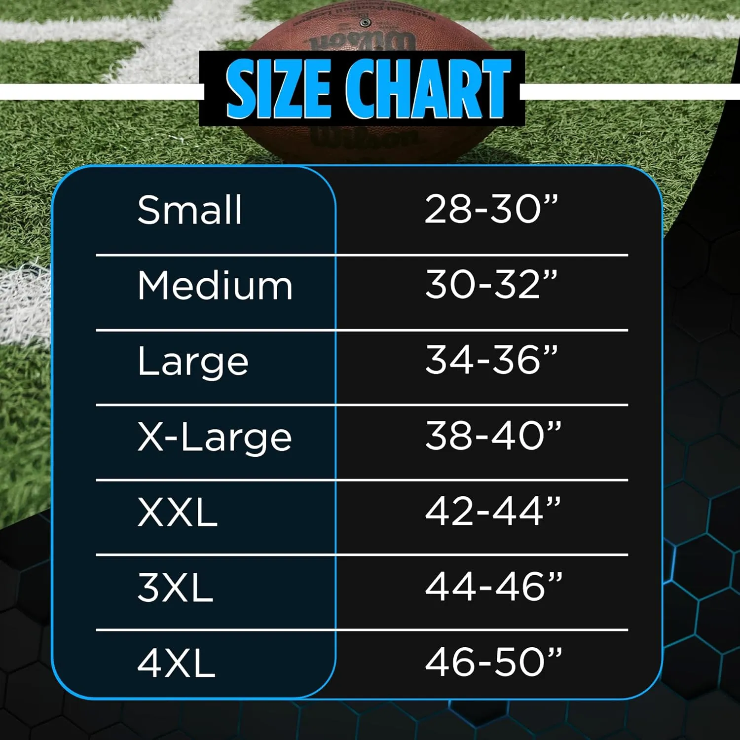 Sports Unlimited Omaha 7 Pad Integrated Adult Football Girdle for Men, Football Girdles with Pads