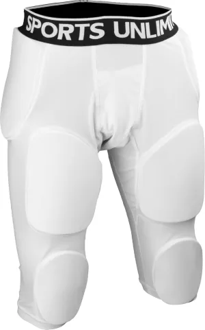 Sports Unlimited Omaha 7 Pad Integrated Adult Football Girdle for Men, Football Girdles with Pads
