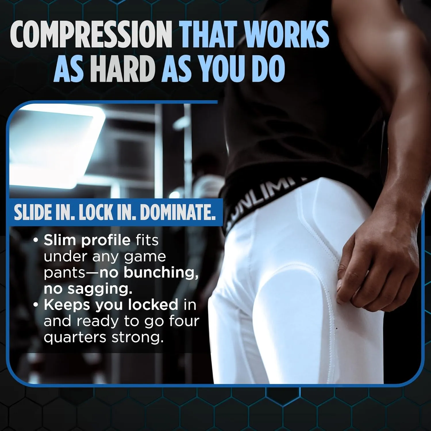 Sports Unlimited Omaha 7 Pad Integrated Adult Football Girdle for Men, Football Girdles with Pads