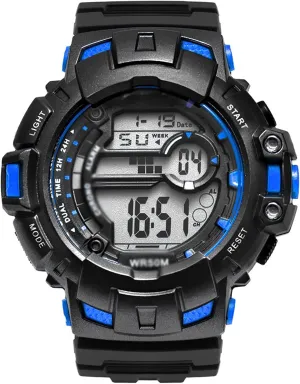 Sports Watch Cool Big Dial Outdoor Multi-Function Trend Digital Display Student Male and Female Waterproof Shockproof Drop-Proof Electronic Watchlay