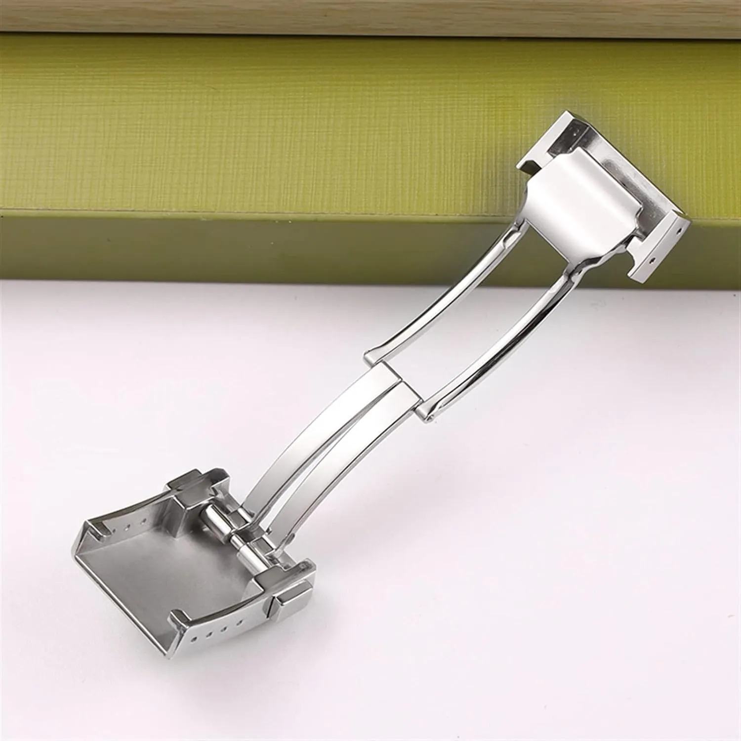 Stainess Steel Buckle For Breitling 1884 Watchband 20mm Polishing Double Click Clasp Watch Strap