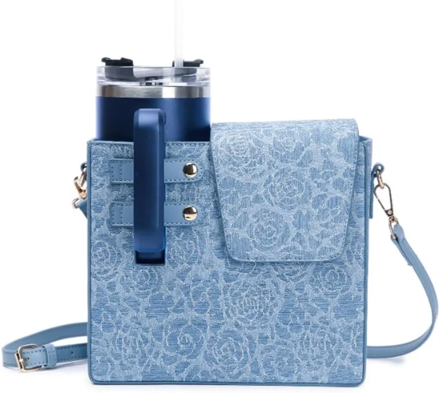 Stanley Bag Stanley Cup Purse Stanley Cup Holder Outdoor Crossbody Water Bottle Bag with Strap, for Stanley Cup