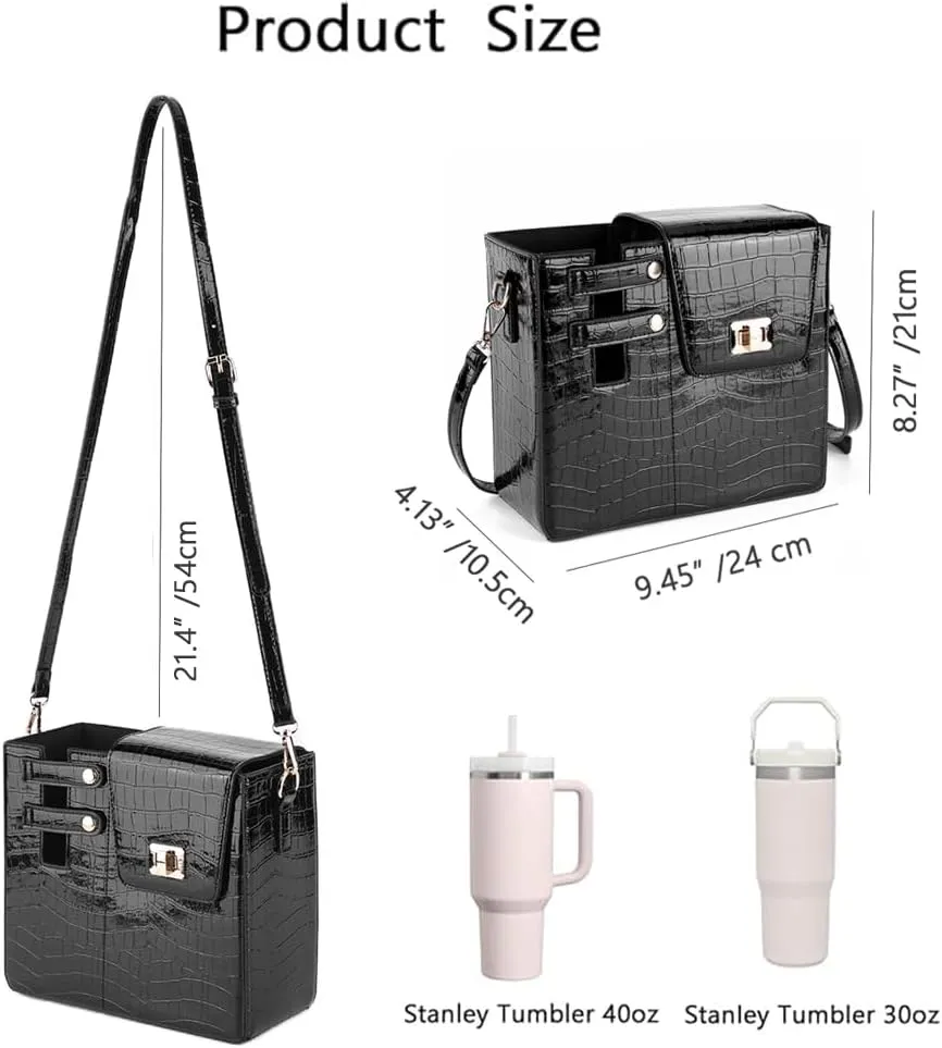 Stanley Bag Stanley Cup Purse Stanley Cup Holder Outdoor Crossbody Water Bottle Bag with Strap, for Stanley Cup