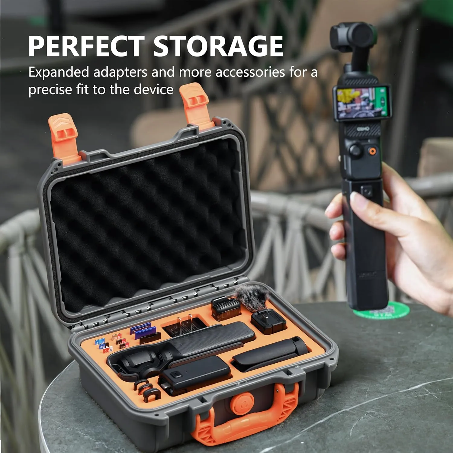 STARTRC OSMO Pocket 3 Hard Case, Multifunctional Portable Waterproof Hard Case for DJI Pocket 3 Creator Combo Camera Accessories