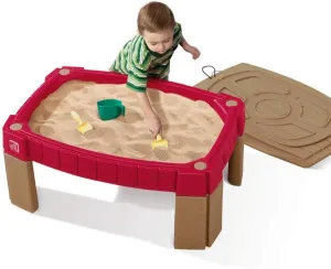 Step2 Naturally Playful Sand Table, Kids Sand Activity Sensory Table, 5 Piece Accessory Kit, Toddler Summer Outdoor Toys, 2  Years Old