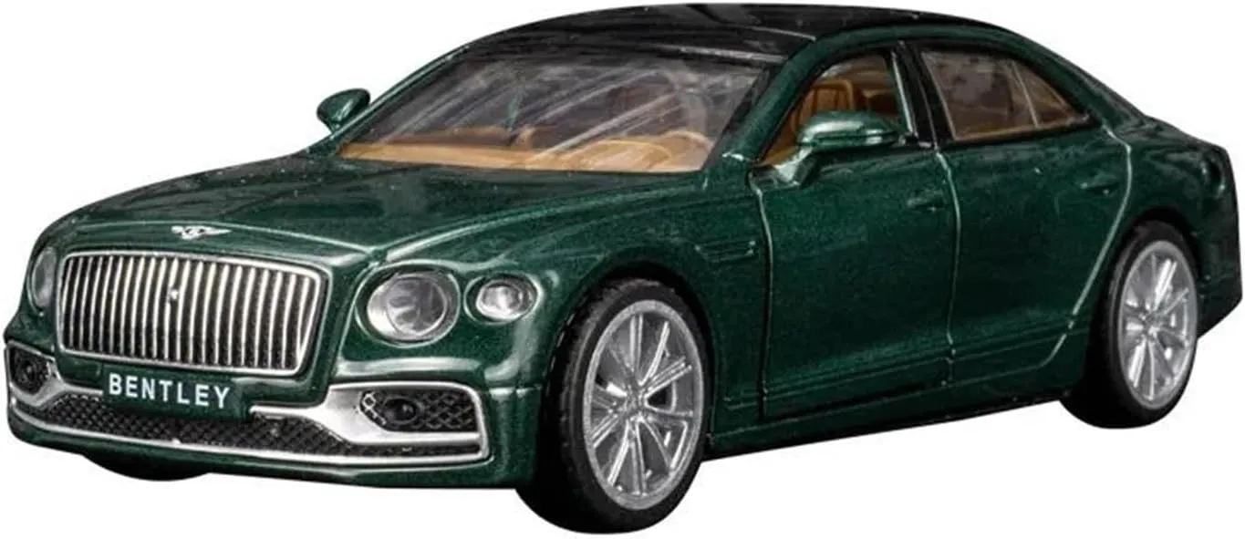 Suitable for Bentley Flying Spur 1:38 Car Sound and Light Pull Back Alloy Model Birthday Gift(Green)