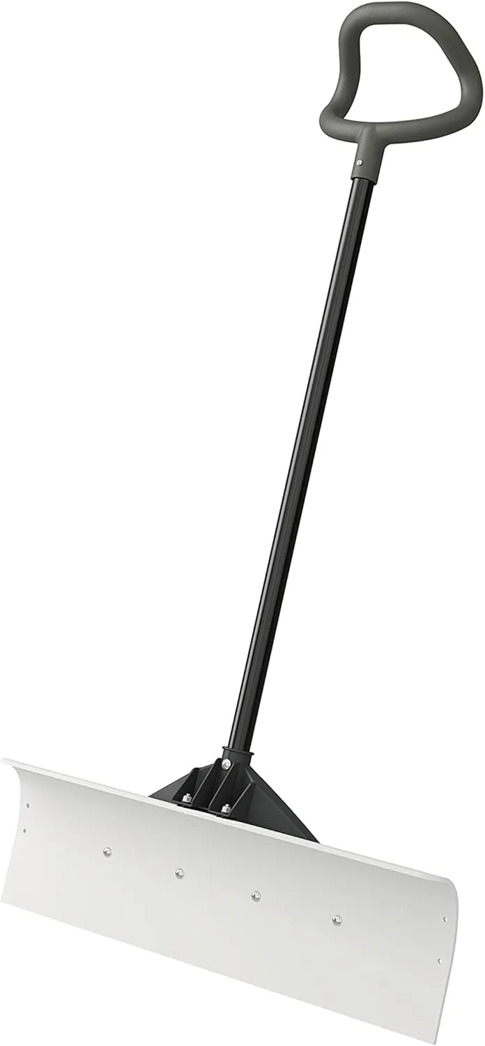 Suncast 30-Inch Snow Pusher with Steel Core Shade and Non-Stick Blade Surface, Ideal for Driveways, Walkways, and Sidewalks, Made in The USA